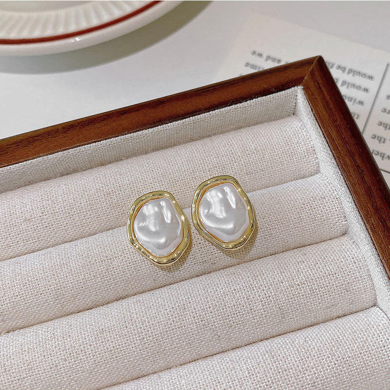 Vintage Pearl Stud Mystic Earrings