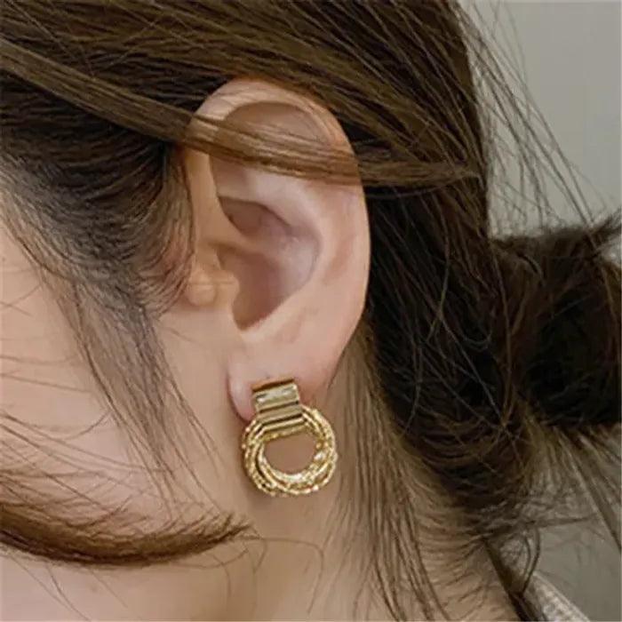 Bling Gold Mystic Stud Earrings