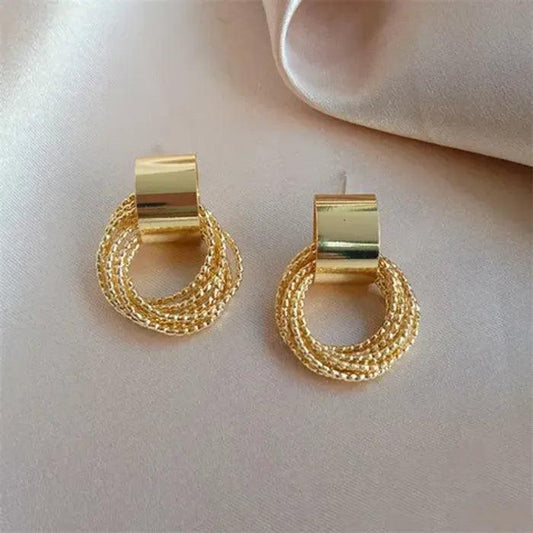 Bling Gold Mystic Stud Earrings